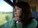 Karolcia in the train